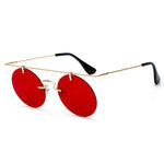 Retro Round Rimless Women Men Sunglasses Vintage